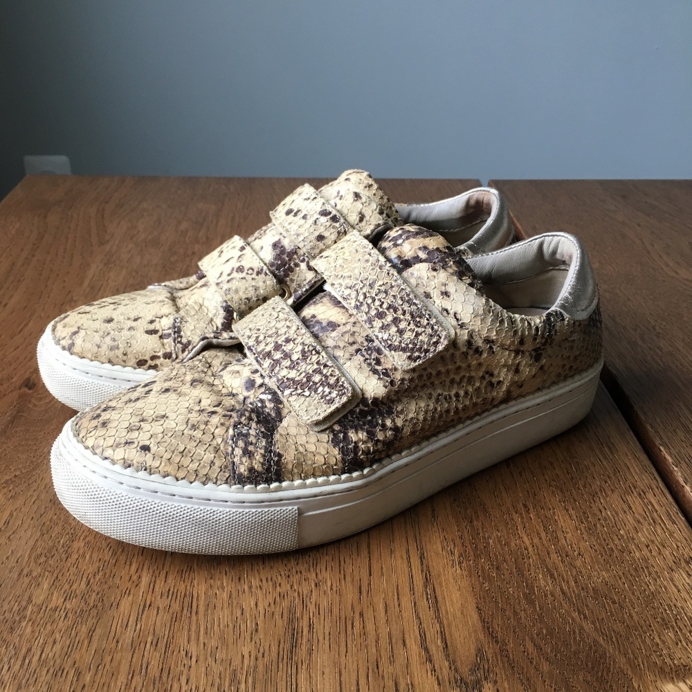 Massimo Dutti Velcro Leather Sneakers